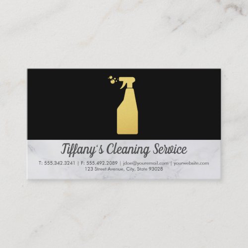 Cleaning Service  Maid Cleaning Spray Business Card