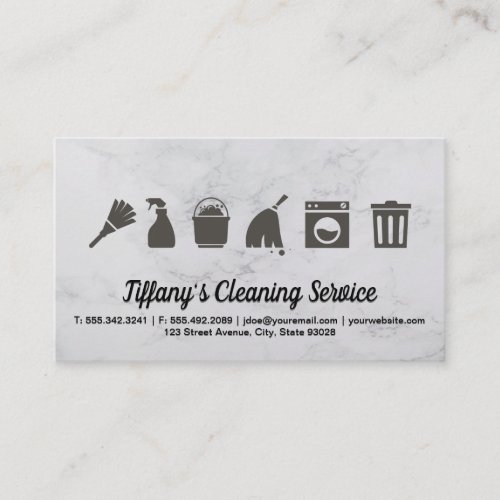 Cleaning Service  Maid Cleaning Supplies Business Card
