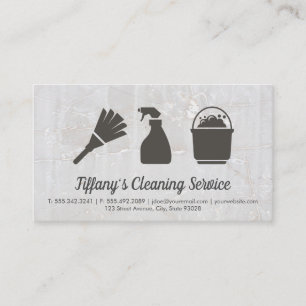 Cleaning Service   Maid Cleaning Supplies   Marble Business Card