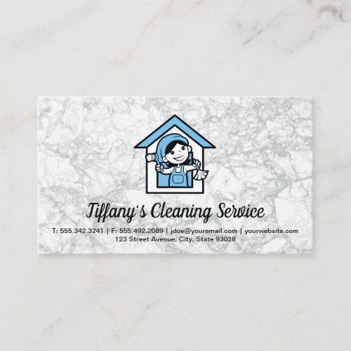 Cleaning Service  Maid  Cleaning Woman Business Card