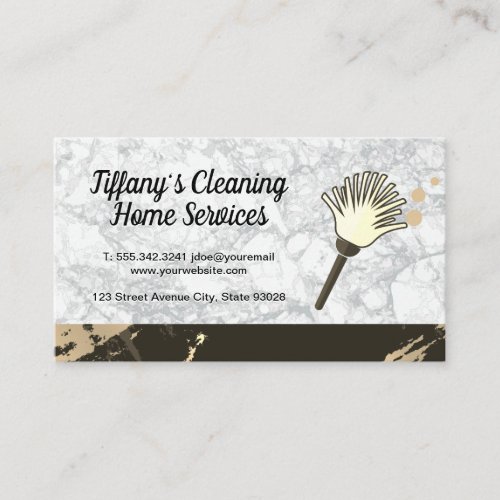 Cleaning Service  Maid  Duster Business Card