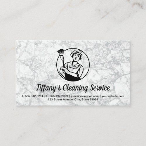 Cleaning Service  Maid  Lady Cleaner Business Card