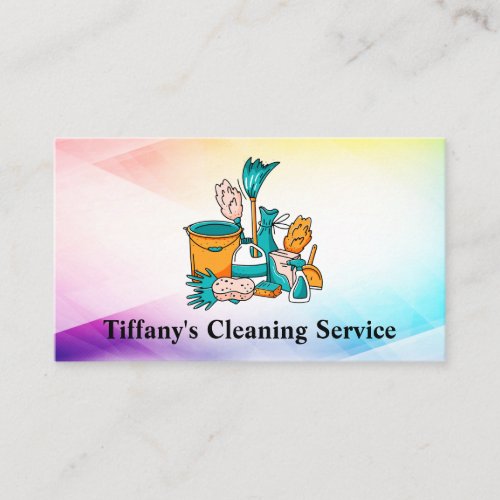 Cleaning Service  Maid Tools Business Card