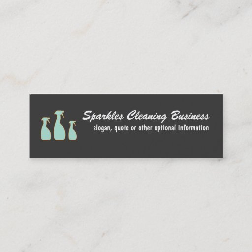 Customizable Cleaning Service Mini Business Cards