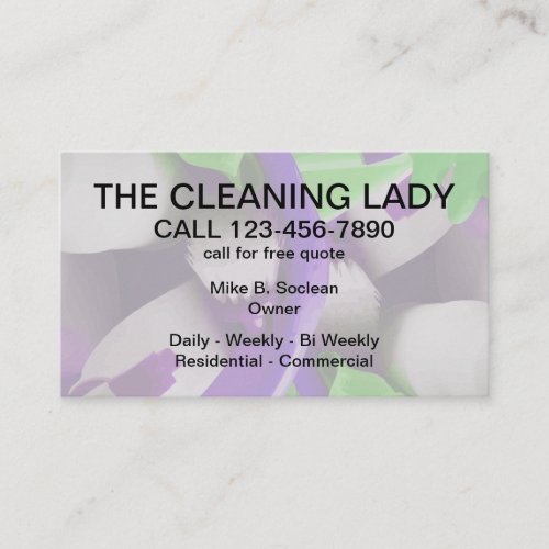 Cleaning Service Modern Design Business Card