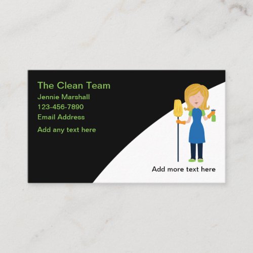 Cleaning Service Modern Editable Business Cards