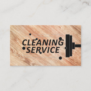 Cleaning Service   Mop Wooden Floor Business Card