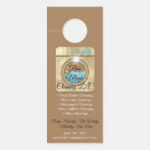 Purple Cleaning Service Business Card  Door Hanger