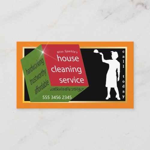 Cleaning Service New Tech Amazing Geometric Cube   Business Card