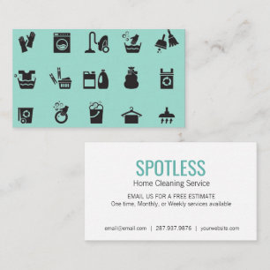 Cleaning Service Pattern Business Card