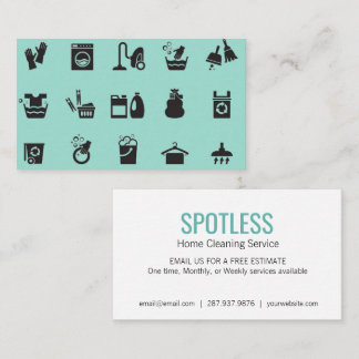 Cleaning Service Pattern Business Card