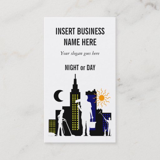 Customizable Cleaning Service professional PERSONALIZE Business Card Template