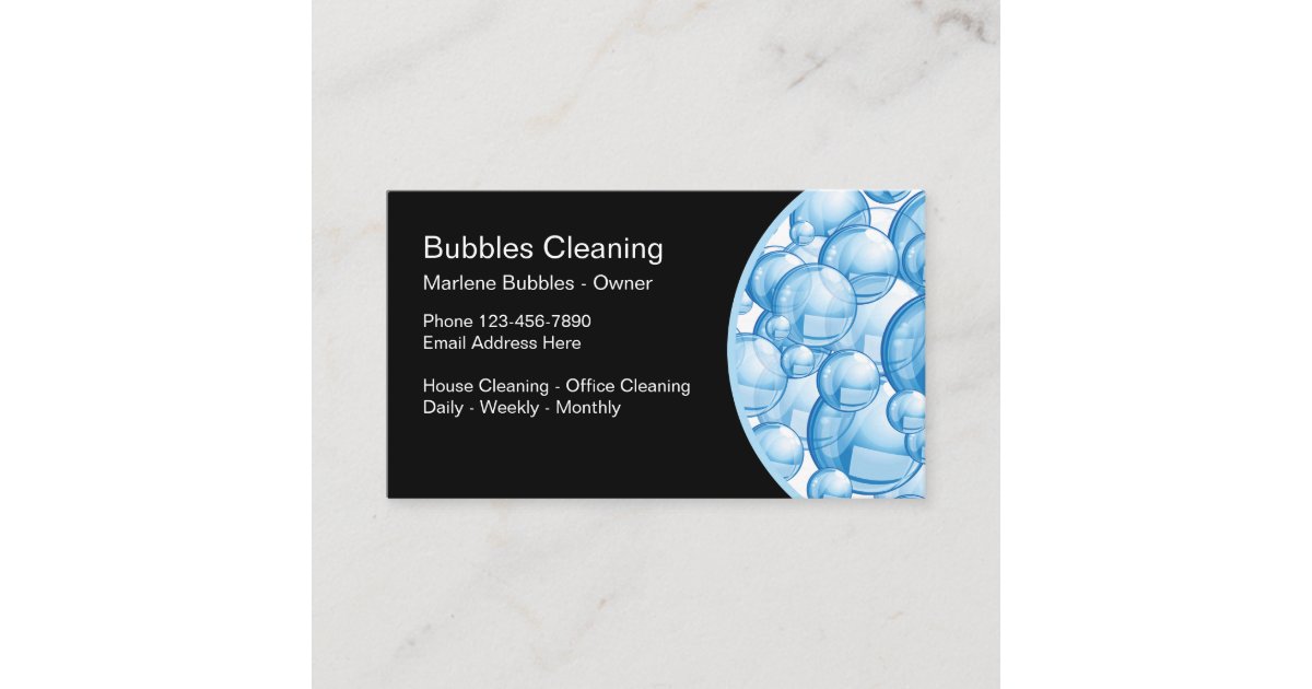 Cleaning Service Residential Commercial Business Card ...