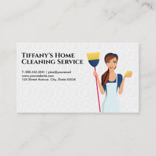 Cleaning Service Sanitizing Supplies Tiles Bus Business Card