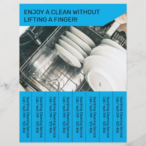 Cleaning service simple modern Tear off Flyer