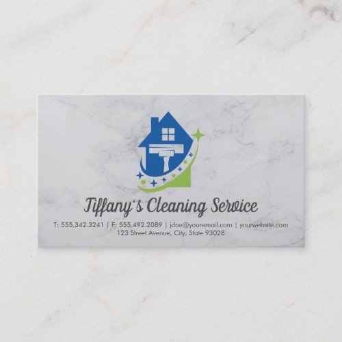 Cleaning Service  Squeegee  cleaner Business Card