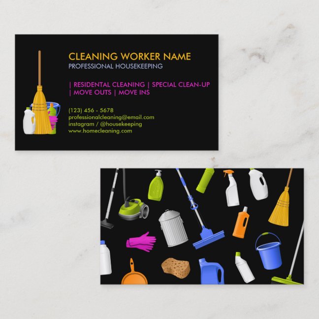 Cleaning Service Standard modern Business Card