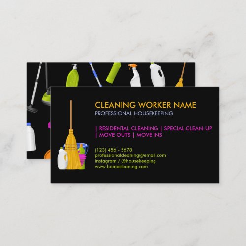 Cleaning Service Standard modern Business Card