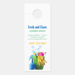  Cleaning Service Supplies Bucket Housekeeping Door Hanger