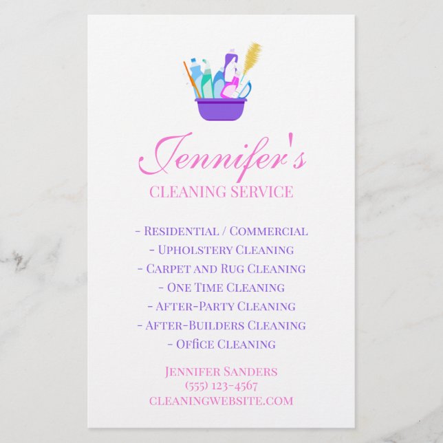 Cleaning Service Supplies Business Flyer (Front)