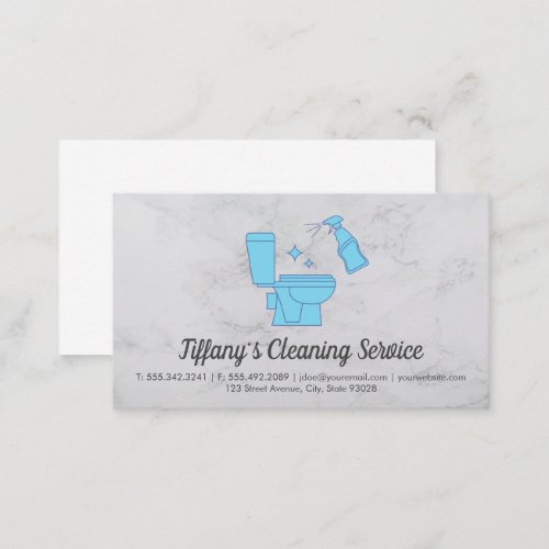 Cleaning Service  Toilet Spraying  Maid Business Card