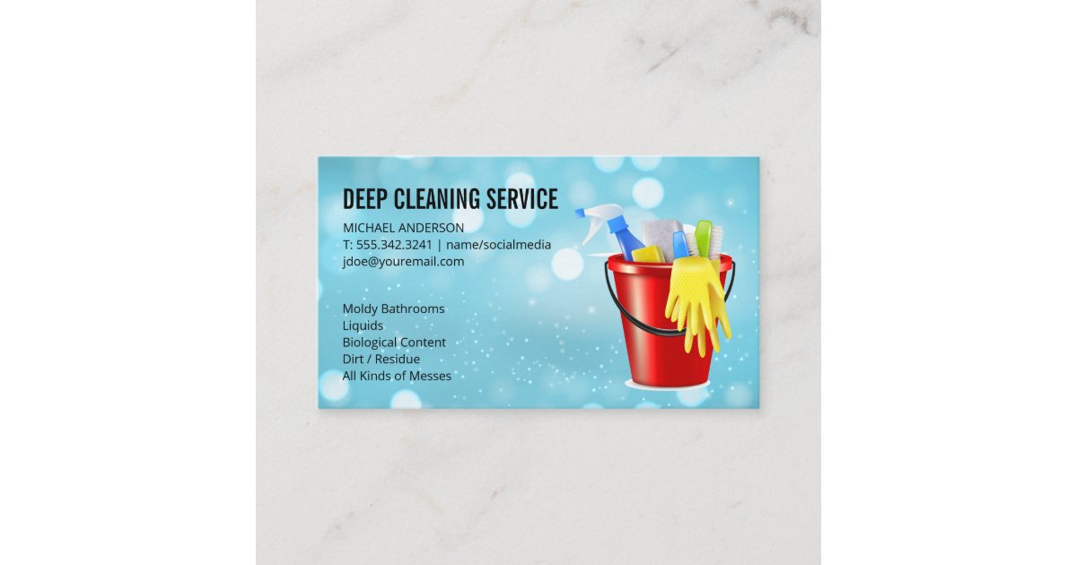 Cleaning Service | Tools Business Card | Zazzle