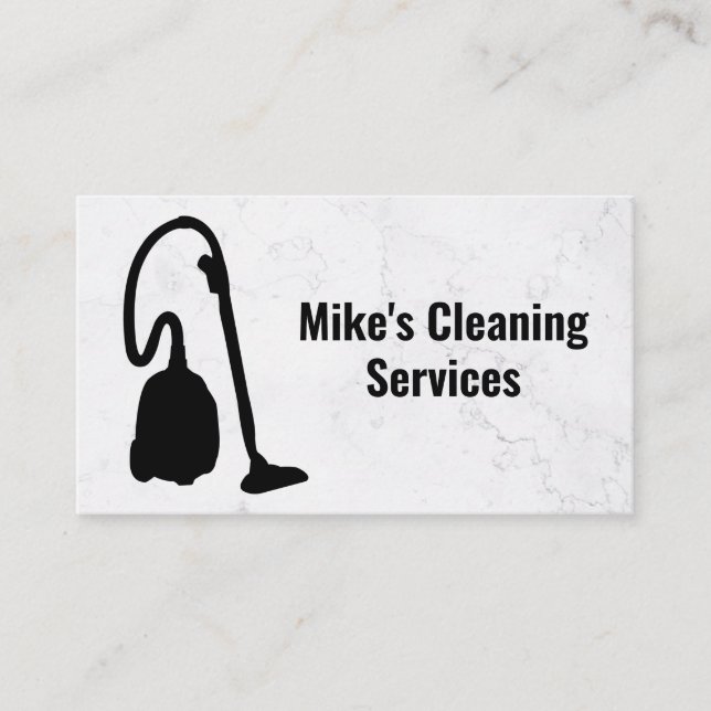 Cleaning Service | Vacuum | Steamer Business Card (Front)