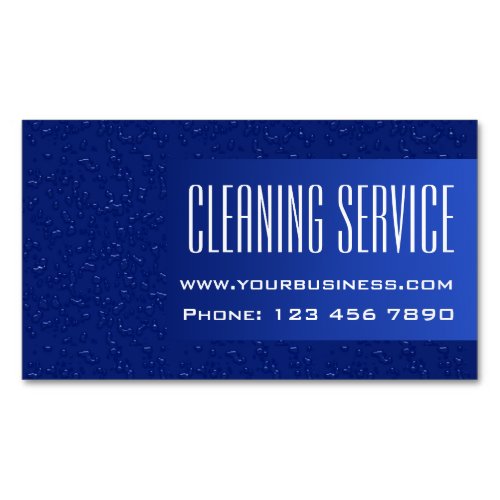 Cleaning Service _ Water Drops Business Card Magnet