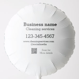 Cleaning services add number website email address balloon