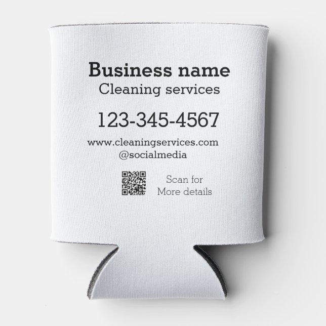 Cleaning services add number website email address can cooler (Front)