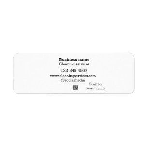 Cleaning services add number website email address label