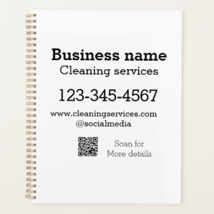 Cleaning services add number website email address planner
