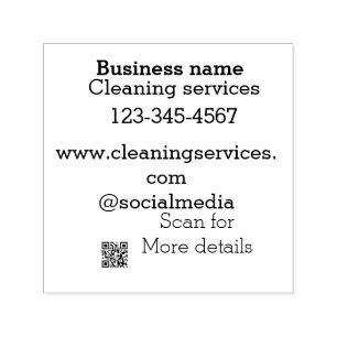 Cleaning services add number website email address self-inking stamp