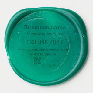 Cleaning services add number website email address wax seal sticker
