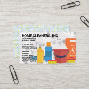 Cleaning Services and Supplies Soap Suds Business Card