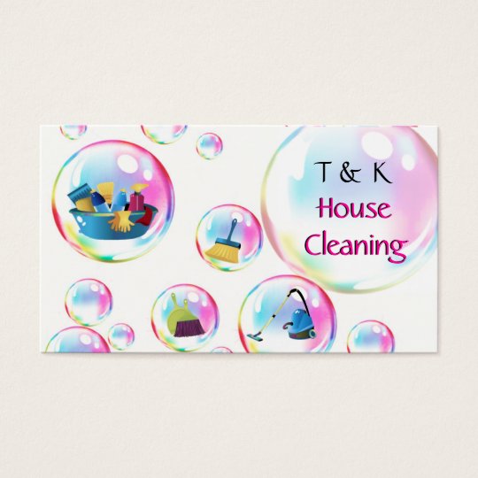 Cleaning services Bubbles business card