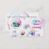 Cleaning services Bubbles business card (Front/Back)