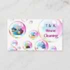 Cleaning services Bubbles business card