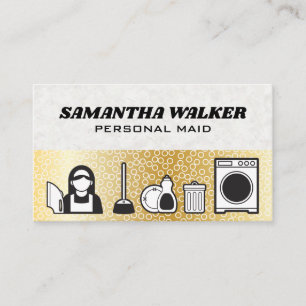 Cleaning Services Bubbles Business Card