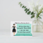 Cleaning Services Business Card (Standing Front)