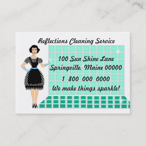 Customizable Cleaning Services Business Card