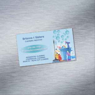 Cleaning Services Business Card Magnet
