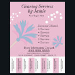 Cleaning Services Business Tear Off Strips Flyer F<br><div class="desc">Modern Flyers for Cleaning Service</div>