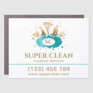 Cleaning Services Car Magnet