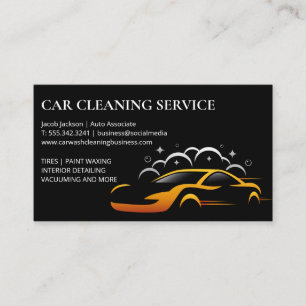Cleaning Services Car Wash Cleaning Logo Business Card