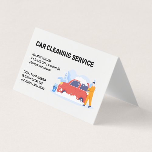 Cleaning Services  Car Wash  Soap Bubbles Business Card