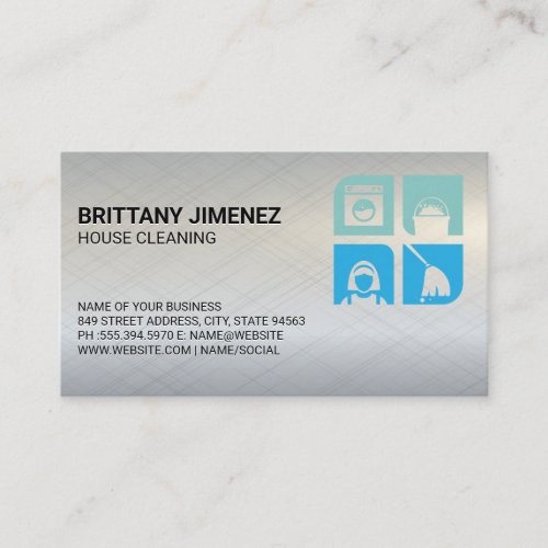 Cleaning Services | Chores Icons Business Card