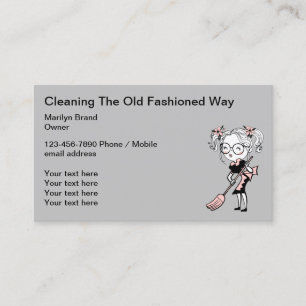 Cleaning Services Classic Retro Business Cards