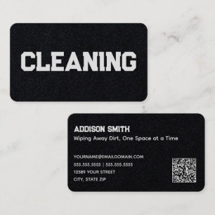 Cleaning Services Custom QR Business Card