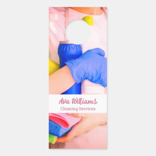 Cleaning Services Custom QR Door Hanger